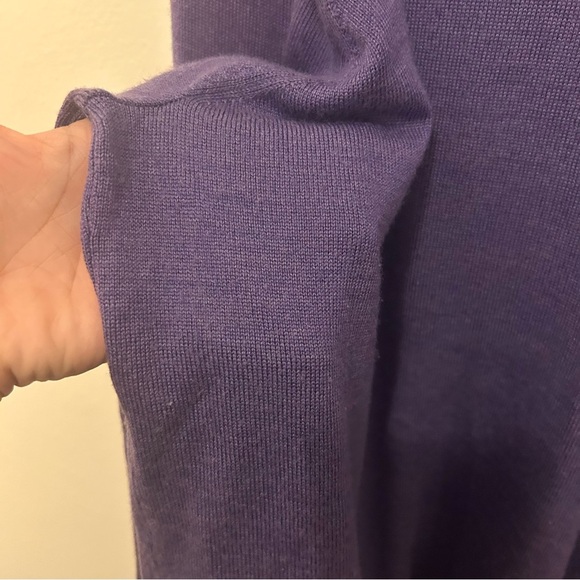 Peter Millar Collegiate Merino Wool And Silk V-Neck Purple Sweater Men’s Sz XXL - Picture 8 of 8